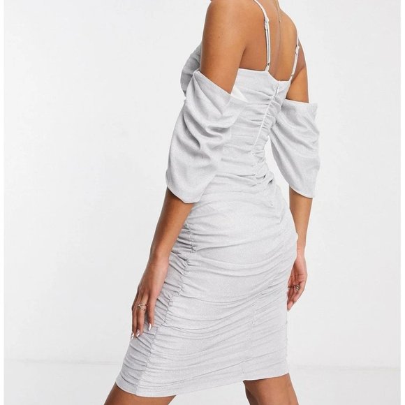 ASOS CLUB LONDON SPARKLE DRESS - Picture 4 of 9